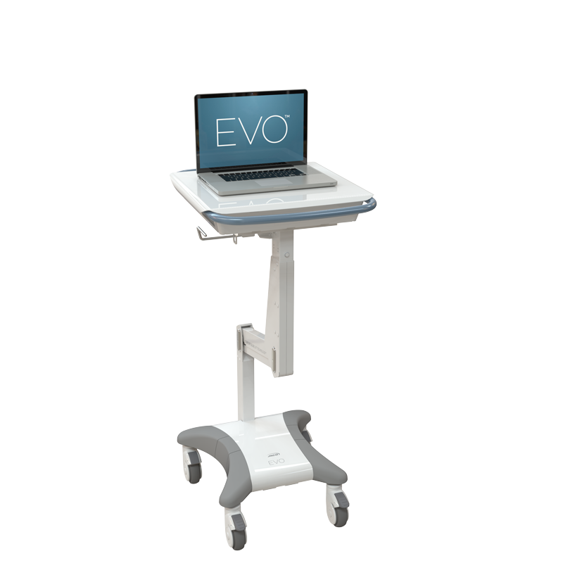 1.-EVO-00-Locking-Laptop-Cart-Left-Side-View