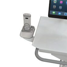 6 Wireless Scanner Base Mount for Barcode Scanning of Medication and Patient Identification Bracelet