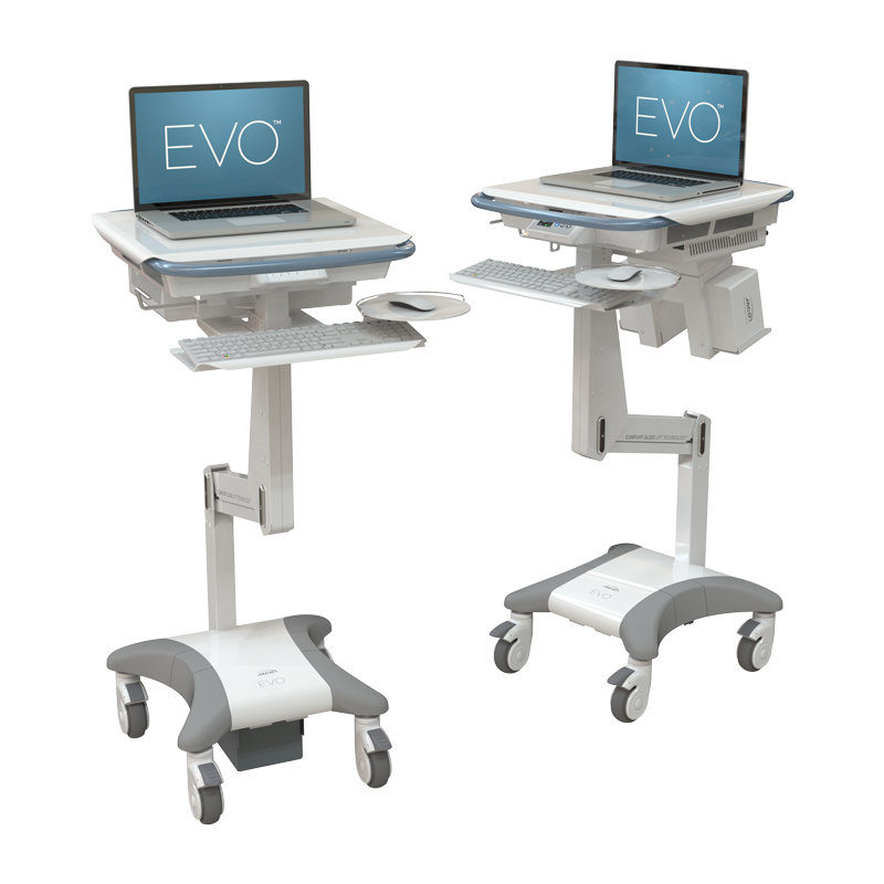 EVO 00 Podium Laptop Cart and EVO 00 Podium Laptop Cart with Hot Swappable Power